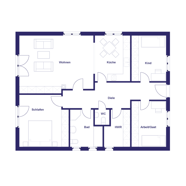 Bungalow 110+ - ARTEK Massivhaus - Wir bauen Häuser fürs Leben.